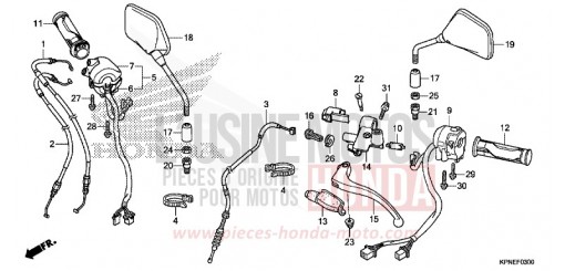 LEVIER DE GUIDON/COMMUTATEUR/CABLE GLR1251WHF de 2015